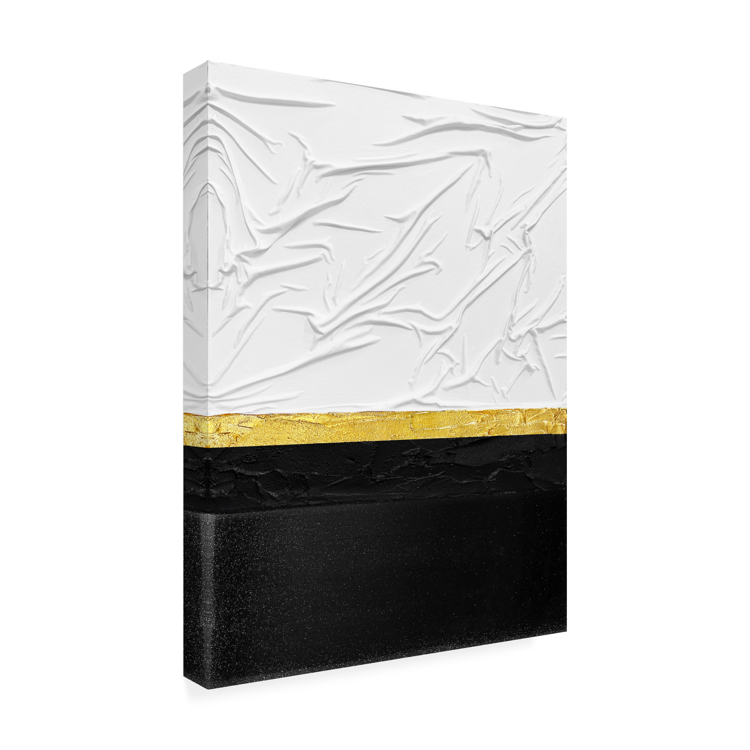 Alyson Storms 'Fabric Gold and Black' Canvas Art