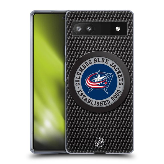Head Case Designs Officially Licensed NHL Columbus Blue Jackets Puck Texture Soft Gel Case Compatible with Google Pixel 6a