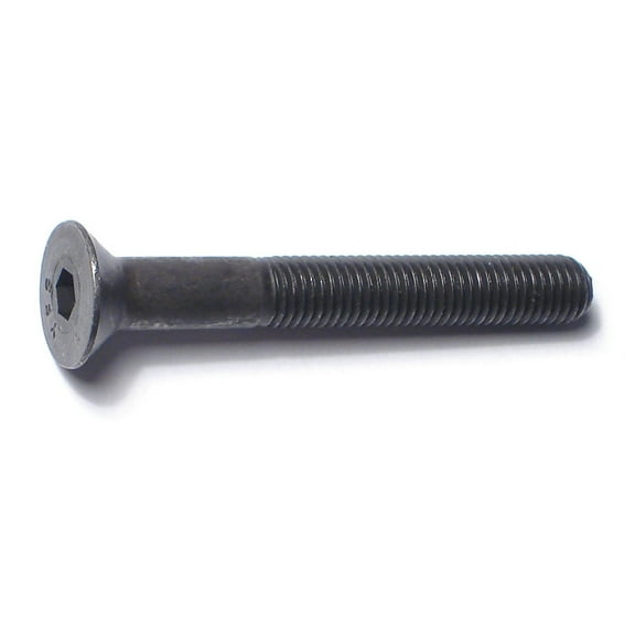 1/4"-28 x 2" Plain Steel Fine Thread Flat Head Socket Cap Screws (5 pcs.)