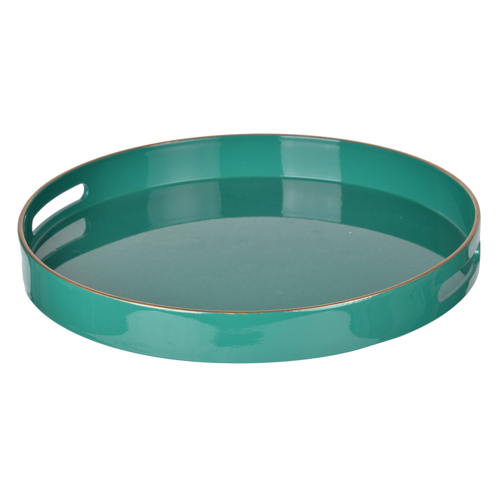 A and B Home 15 in. Round Plastic Decorative Tray