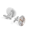 thumbnail image 3 of Marble Elegant Shirt Cufflinks Set for Men, Stainless Steel Fashion Accessories for Business and Formal Occasions, 3 of 6
