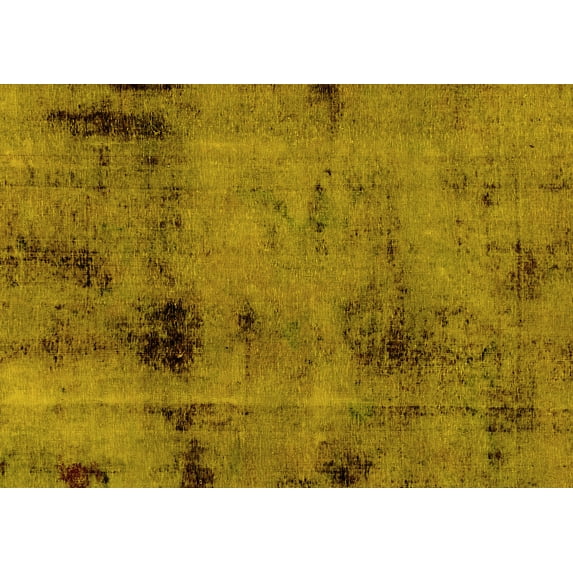 Ahgly Company Indoor Rectangle Abstract Yellow Modern Area Rugs, 4' x 6'