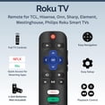 thumbnail image 2 of Replacement Remote Control for Roku Player (RK-H2) - Compatible with Roku Express, Premiere, Box, Player & Roku 1/2/3/4, Easy Setup, Shortcut Keys, 1 Pack (Not for Roku Stick/TVs), 2 of 7