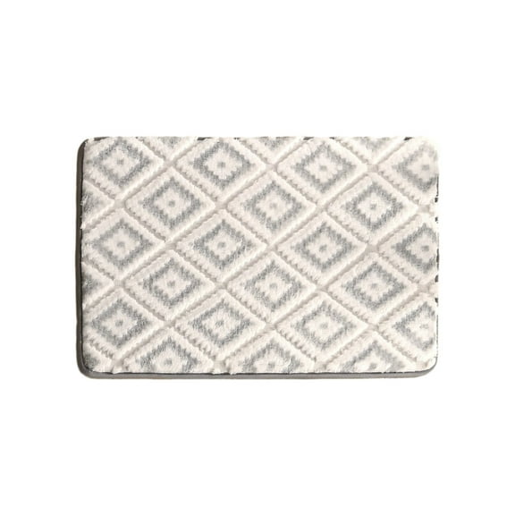 Bath Rug, Non-Slip Bathroom Mat, Absorbent Soft Velvet Foam Bath Mat Machine Washable Quick Dry Rectangle Floor Mat, 40x60cm, Multi-Color