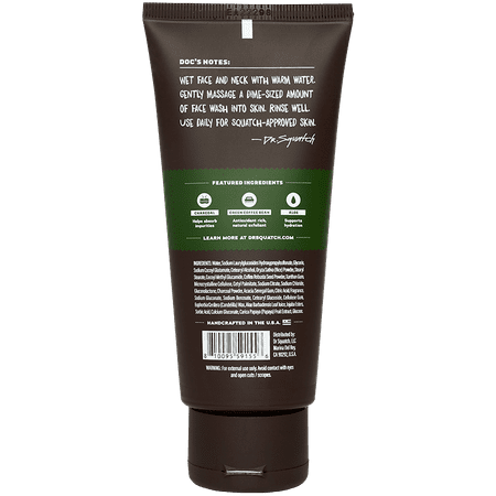 Dr. Squatch Pine Tar Natural Face Wash for Men, 4 fl oz