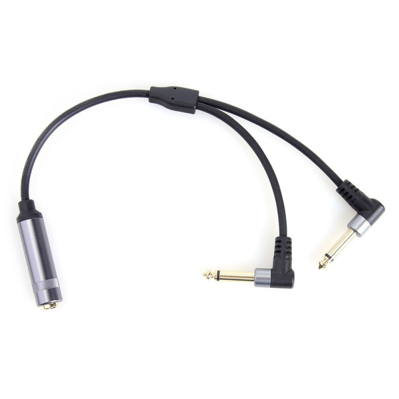 6.35mm 1/4'' Stereo Male to 2RCA Audio Cable Splitter Adapter Cord 1.5meter 