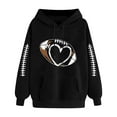 thumbnail image 3 of Craaazy Womens Hoodies Rugby Printed Pocket Long Sleeve Hooded SweatShirts Drawstring Tops Gifts For Women, 3 of 3