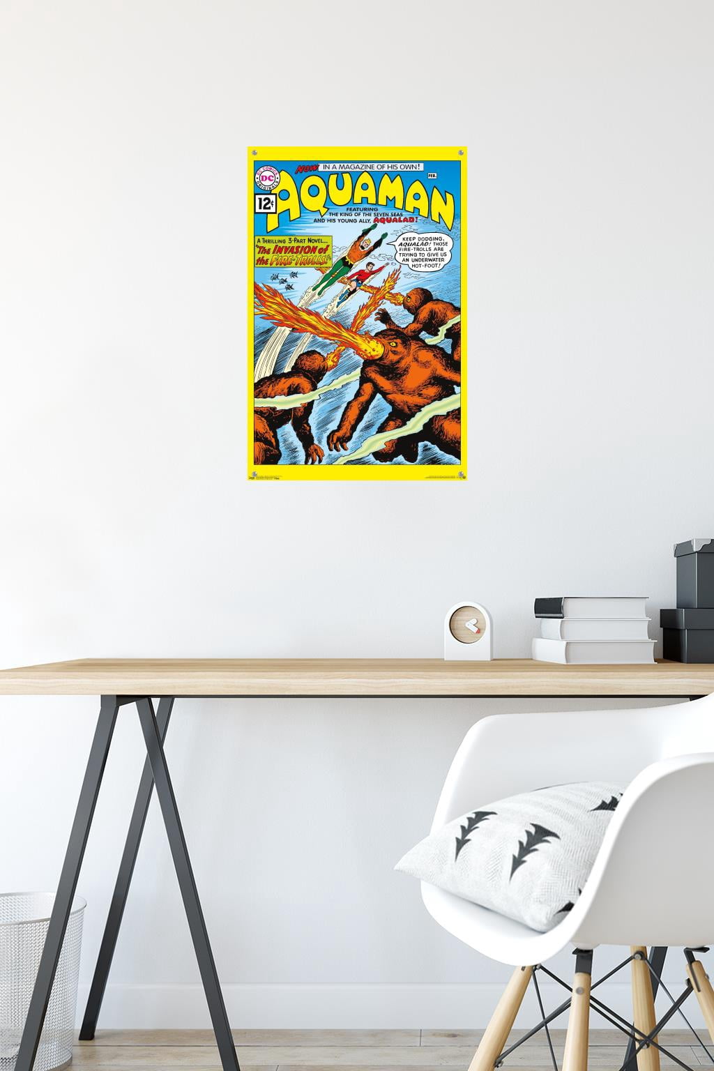 DC Comics - Aquaman - The Invasion of the Fire-Trolls Wall Poster with Pushpins, 14.725" x 22.375"