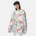 thumbnail image 3 of Lsque Abstract Marble Texture UPF 50+ Lightweight Sun Protection Men's Women's Long Sleeve Shirt, Hoodie Performance -Large, 3 of 9