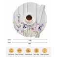 thumbnail image 6 of 13 Inch Round Placemats Set of 6, Spring Floral Non Slip Heat Insulation PP Table Mats, Summer Botanical Flowers Vintage Washable Place Mats for Kitchen Dining Party Table Decor, 6 of 7