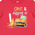 thumbnail image 4 of Inktastic One and Digging It Bulldozer 1st Birthday Boys or Girls Baby T-Shirt, 4 of 5