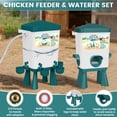 thumbnail image 5 of Chicken Feeder and Waterer Set - Automatic Float Valve Waterer with Built-in Filter,  Poultry Feeding & Watering Equipment for Chickens, Ducks, Geese, Chicken Coop Accessories(Blue)), 5 of 8