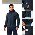 thumbnail image 3 of MANSDOUR Men's Warm Military Tactical Sport Fleece Hoodie Jacket Full-zip Outdoor Hiking Work Coat Dark Navy-L, 3 of 6
