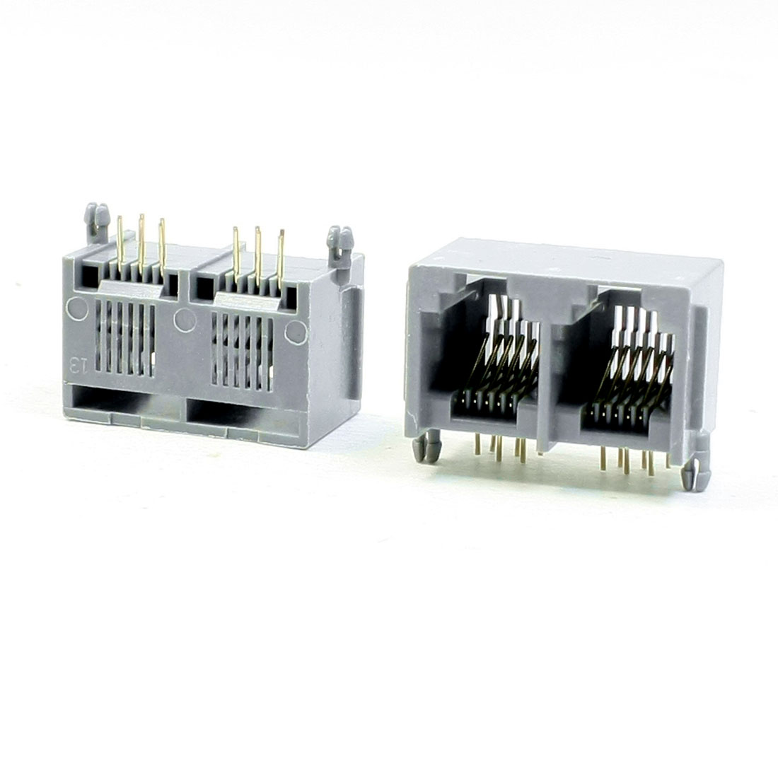 30Pcs RJ11 6P4C PCB Jacks Horizontal Connectors 0.6/" Length for Ethernet