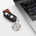 thumbnail image 6 of Naloa Puppy Print Round Keychain Keychain Key Ring, Key Tag, Key Chain Bulk for Gift Accessories (Round), 6 of 7