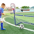 thumbnail image 1 of PAMINGONO 1Set Compact Soccer Goal with Basketball Hoop Assorted Color for Outdoor Practice, 1 of 8