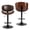 Brown, variant on Swivel Bar Stools Set of 2 Adjustable Counter Barstools ,PU Leather Bentwood Stools Chairs with Footrest for Kitchen Island, Dining Room, Home Bar, Black