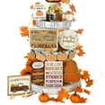 thumbnail image 2 of 16 Piece Thanksgiving Wooden Tiered Tray Decorations Set, Pumpkin Truck Design, For Tiered Trays Shelves And More Fall Winter Decoration, 2 of 6