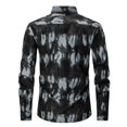 thumbnail image 5 of TKKCS Mens Graphic Button Down Shirts- Regular Fit Casual Stretch Vacation Lightweight Long Sleeve Shirts Black Size 2XL, 5 of 5