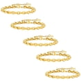 thumbnail image 2 of Pulseras para niña VentDepot ShineLoop 5 Pzas 16-21cm 5mm Acero Inoxidable Oro, 2 of 4