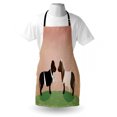 thumbnail image 3 of Dachshund Apron Cute Groom and Bride Dogs Marriage Themed Ceremonial Illustration Cartoon Style, Unisex Kitchen Bib Apron with Adjustable Neck for Cooking Baking Gardening, Multicolor, by Ambesonne, 3 of 3
