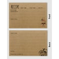 thumbnail image 3 of Inkdotpot 4x6 Inch Recipe Cards (Set of 50) , Thick Double Sided Premium Card Stock- Modern Style Kraft Recipe Notecards for Weddings- Bridal- Baby Shower - Baking Theme, 3 of 6