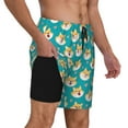 thumbnail image 3 of Balery Cute Shiba1 Mens Swim Trunks Swim Shorts for Men Quick Dry Inseam Beach Shorts with Compression Liner Pocket-XX-Large, 3 of 9