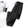 thumbnail image 2 of ZXLBBD Boy's Elastic Waisted Drawstring Joggers Sweatpants Letter Print Athletic Trousers with Pockets for Kids Youth Versatile Casual Daily Wear,Black,Size 15 Y-16 Y, 2 of 5