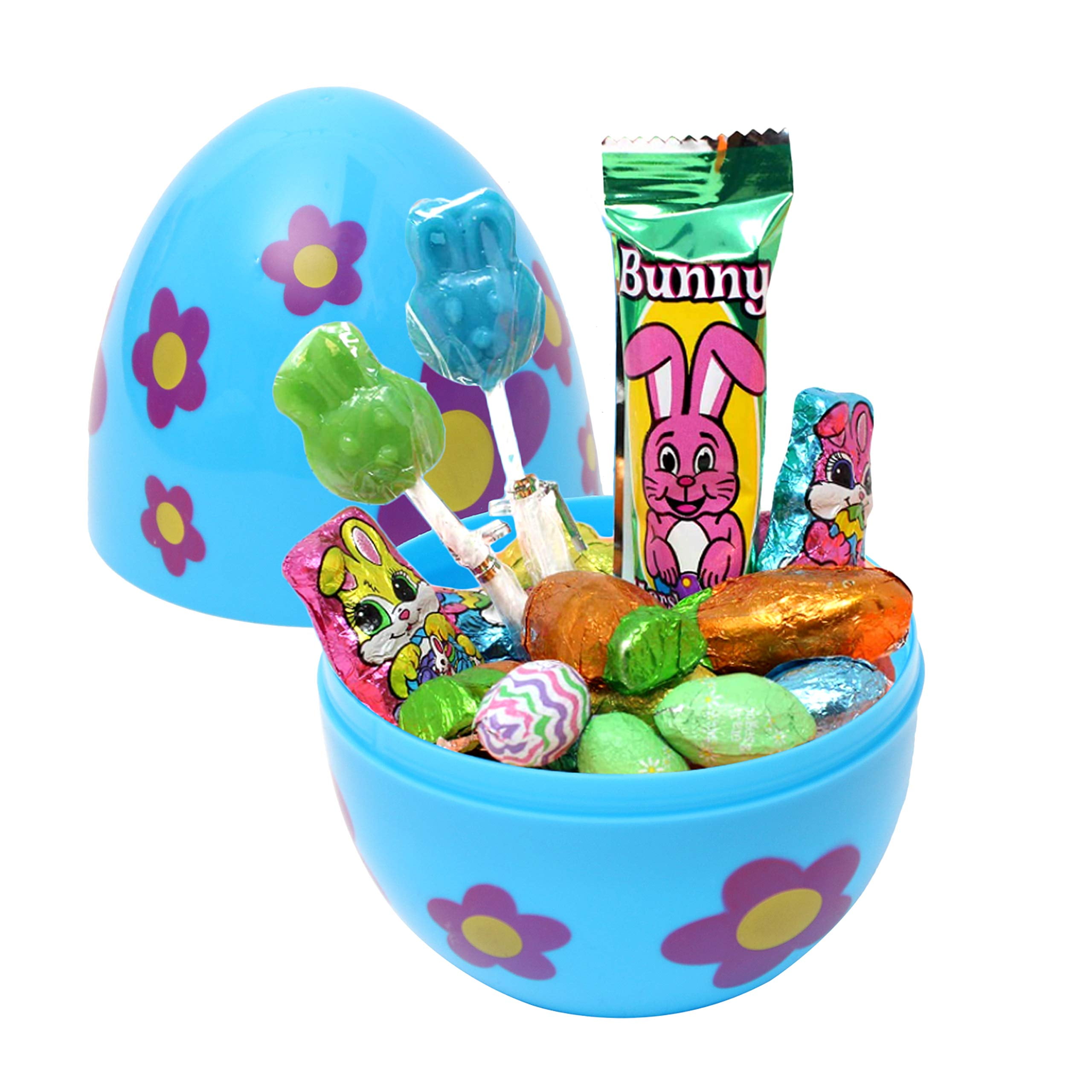 Joyfy 12 Pcs Large Printed Easter Eggs, 6" Jumbo Plastic Empty Fillable for Easter Egg Hunt, Basket Stuffers/Fillers, Filling Treats, Party Favors Supplies, Classroom Prizes