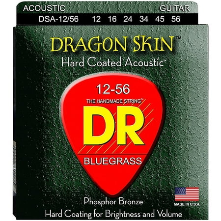 DR Strings Dragon Skin Clear Coated Acoustic Bluegrass Guitar Strings (Best Bluegrass Guitar Strings)