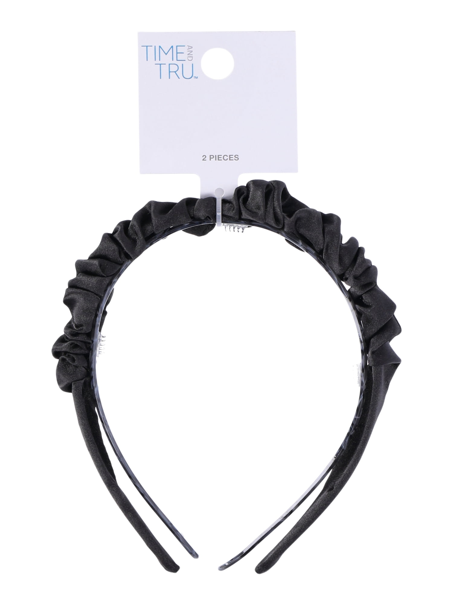 Time and Tru Women's Headband, 2 Pack, Black