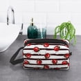 thumbnail image 6 of Honeii Ladybugs on Black and White Striped1 Print Multi-Purpose Storage Bag,Hanging Dopp Kit,Small Toiletry Bag for Traveling for Toiletries, Makeup, and Small Essentials, 6 of 7