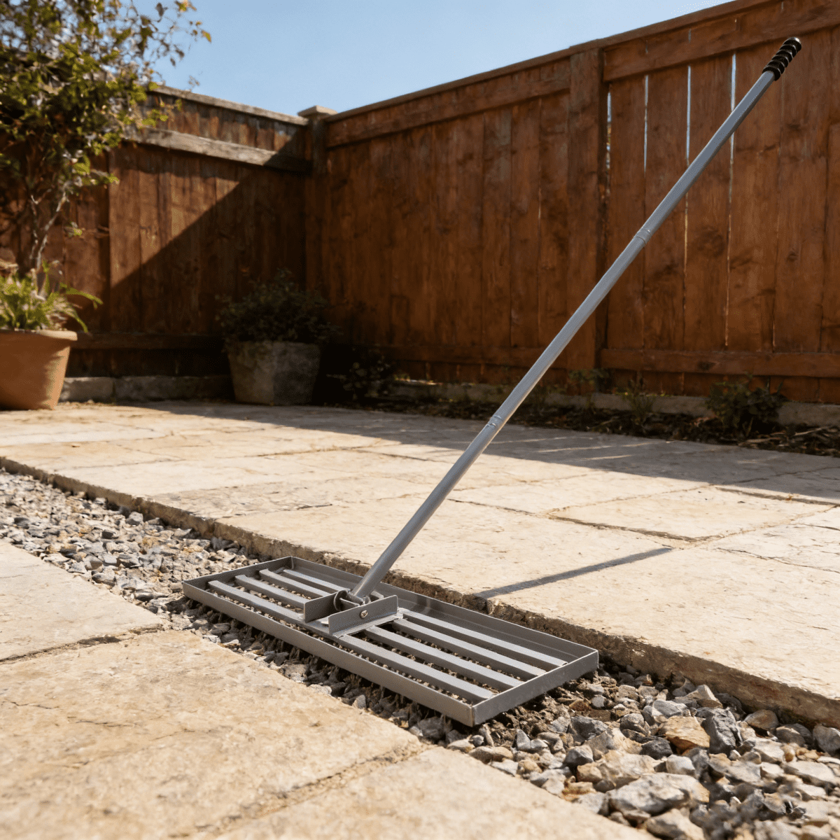 Garden backyard farmland golf course compost sand leveling with 79.5 long handle heavy duty tool lawn leveling rake