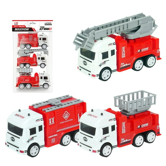 SIYTUAU Mini Fire Fighting Engineering Car Toy Die Cast Metal Truck Police Rescue Vehicle Construction Play Set Preschool Children Gift Multicolor Plastic Vehicle Multicolor