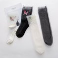 thumbnail image 4 of Calcetines de mujer de primavera y verano, calcetines cortos apilados, calcetines con piedras preciosas y mariposas, 4 of 6