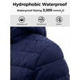 thumbnail image 6 of Wantdo Women's Hooded Recycled Jacket Insulated Autumn/Fall Puffer Coat Windproof Outerwear Navy XL, 6 of 7