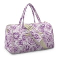 thumbnail image 2 of Garronmavis Purple Tie Dye Large Quilted Duffle Bag for Women, Weekender Travel Carry Bag On Bag with Zipper Pockets, Gym Overnight Dance Shoulder Tote Bag, 2 of 7