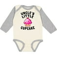 thumbnail image 3 of Inktastic Uncles Little Cupcake Girls Long Sleeve Baby Bodysuit, 3 of 5