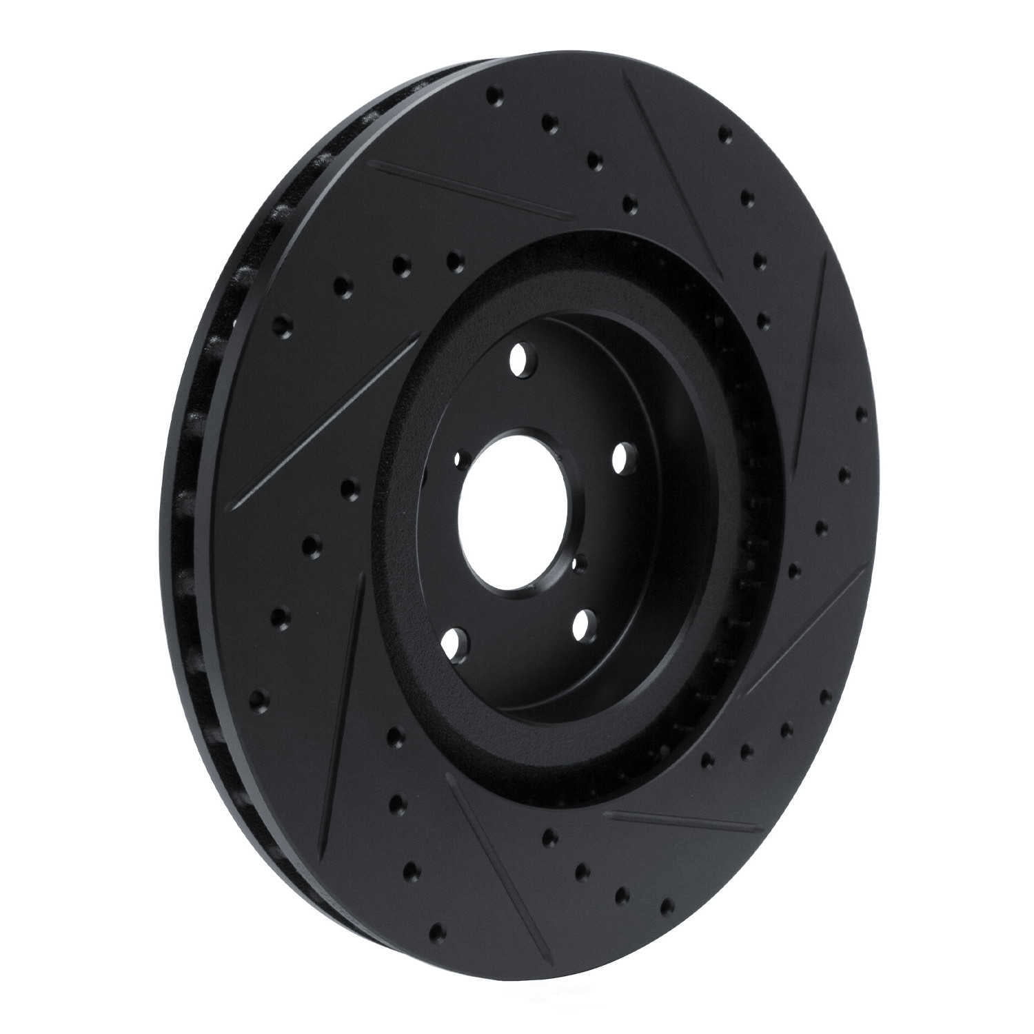 Dynamic Friction Company 633-13043L DFC Brake Rotor - Drilled And Slotted - Black