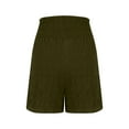 thumbnail image 5 of Cotton Shorts for Woman New Fashion Flowy Shorts for Women High Waisted Wide Leg Shorts Ruffle Hem Flared Flowy Shorts 2025 Summer Shorts Army Green L, 5 of 8