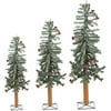 2-3-4 FT Unlit Frosted Alpine Artificial Christmas Tree (Set Of 3)