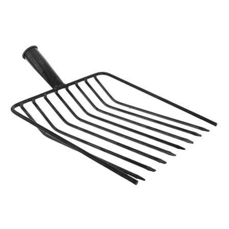 KAKOWELY Multi Tine Manure Fork Head Replacement 1Pcs Heavy Duty Garden Fork for Soil Loosening and Weeding