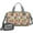 Gray Football Elements, variant on Women Men Gym Bag,Green and Brown Football Stitch Pattern Small Duffle Bag Spend the Night Bags for Women with Shoes Compartment Washbag,Detachable Shoulder Strap,19.7x8.3x11 Inches
