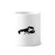 thumbnail image 1 of Camarones vida marina Black Illustration Titular de cepillo de dientes de cerámica taza de regalo pluma blanco taza 350ml, 1 of 2