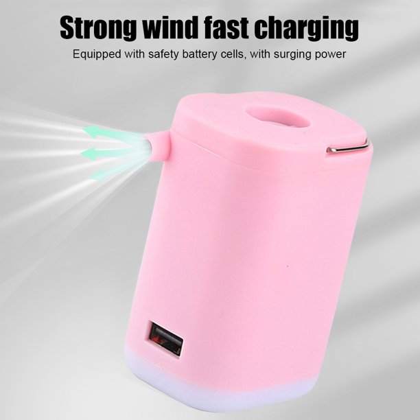 bomba diminuta 1200mAh Tiny Pump Inflation Deflation Dual Use 60LM Camping Light (Rosa)