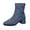 Blue, variant on LSLJS Women's High Ankle Boots Chunky Heel Round Toe Ankle Boots, Women's Mid-Calf Boots, Gift for Women