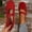 Red, variant on Womens Ballerina Ankle Elastic Crossing Strap Round Toe Comfy Pump Shoes Green 7.5