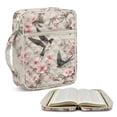 thumbnail image 2 of Xixirimido Bible Cover Case for Women, Quilted Large Bible Carrying Cases with Durable Handle, Biblical Study Accessories Christian Gifts, Swallows Cherry Blossom, 2 of 7
