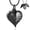 Black, variant on Cremation Heart Urn Necklace Ashes Jewelry for Women Men Keepsake Pendant Memorial Locket Ash Holder Angel Wing with Charm Heart for Loved Ones