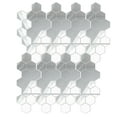 thumbnail image 1 of Pegatinas de espejo para pared, 30 piezas hexagonales de acrílico para bricolaje, para el hogar Plata 46x40x23mm, 1 of 9